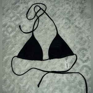 Triangle bathing suit black top